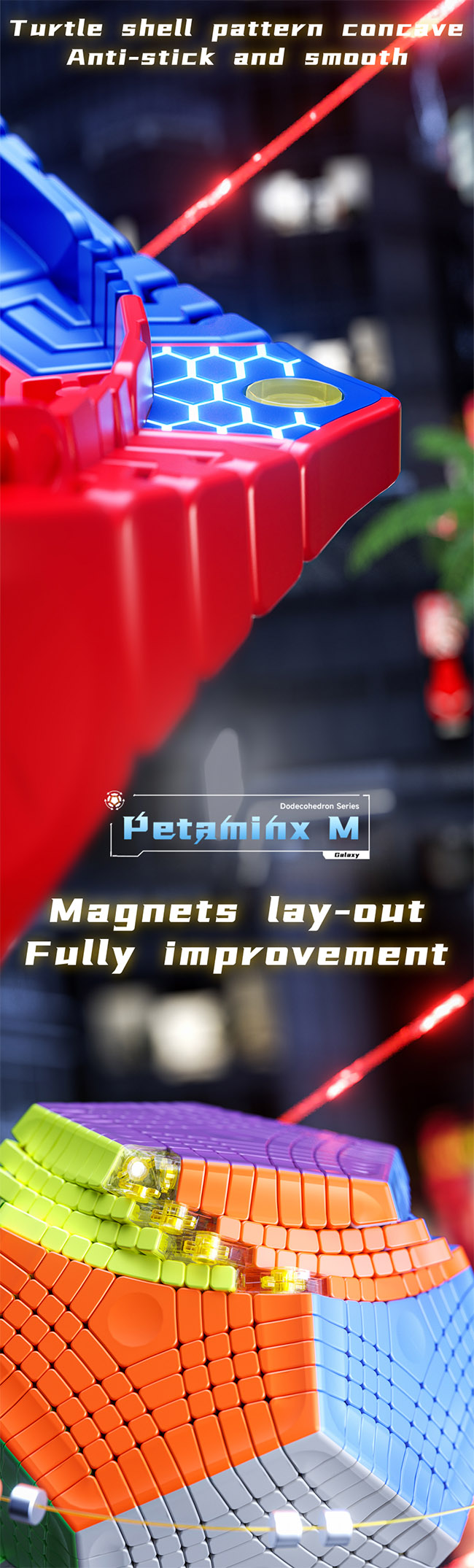 DianSheng Galaxy Petaminx M Magnetic Speed Cube